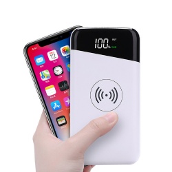 10000mAh Wireless Power Bank 2 USB Output with LCD Display