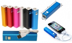 emergency poer supply Square tube shape power bank 2600mah battery charger